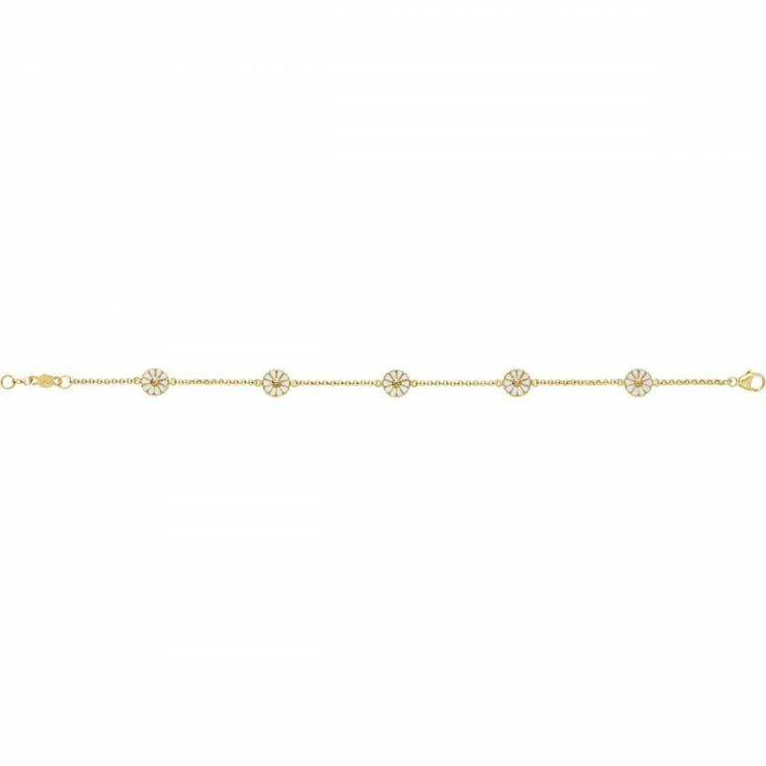 Bracelets | Womens Mini Gold Plated Daisy Bracelet 18ct Yellow Gold Bracelets