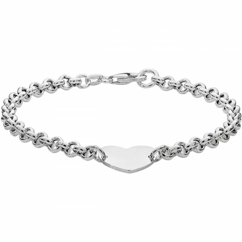 Bracelets | Womens Silver Bracelet With Heart Bracelets Bracelets