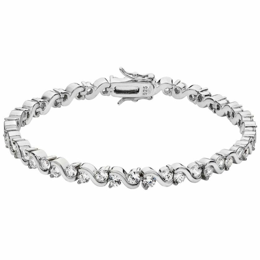 Bracelets | Womens Silver Cubic Zirconia Bracelet Bracelets Bracelets