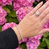 Bracelets | Womens Silver Rub Set Circle Stone Tennis Bracelet Bracelets Bracelets