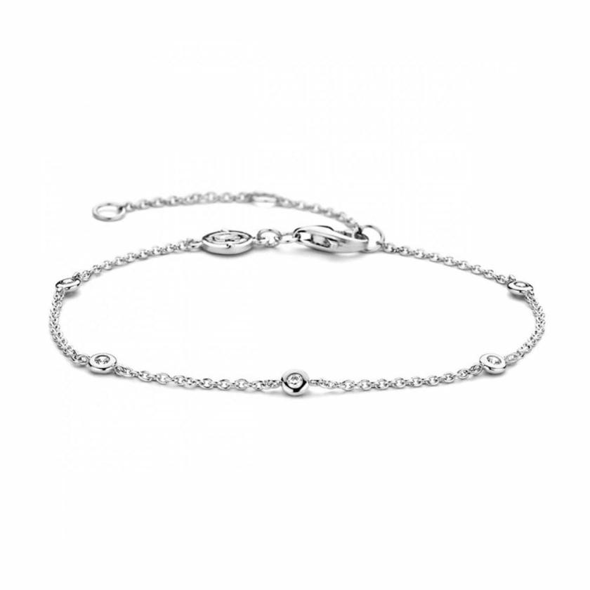 Bracelets | Womens Silver Stone Set Circle Bracelet Bracelets Bracelets