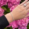 Bracelets | Womens Silver Stone Set Tennis Bracelet Bracelets Bracelets