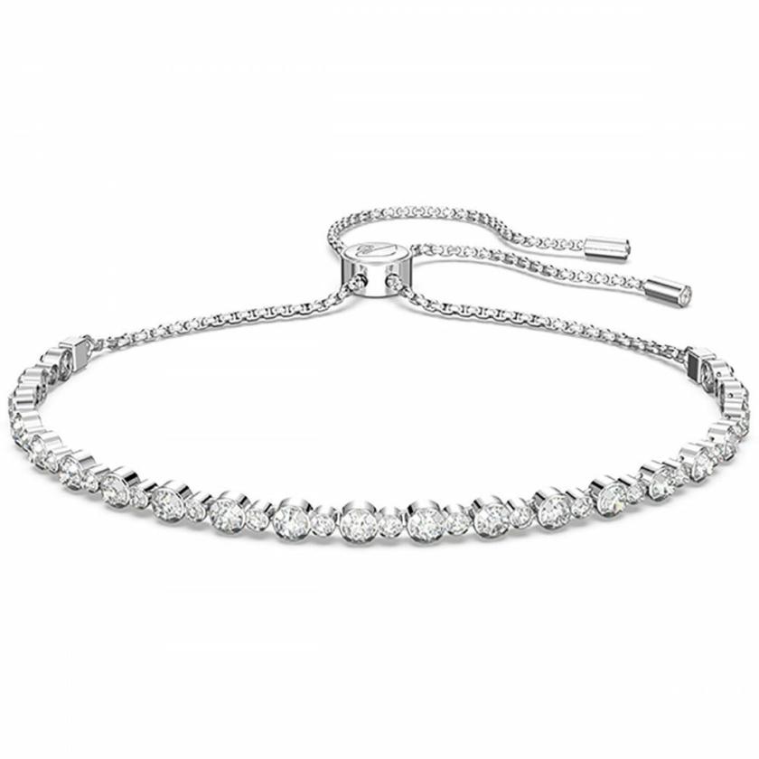 Bracelets | Womens Subtle Rhodium Plated Stone Set Toggle Bracelet Bracelets Bracelets