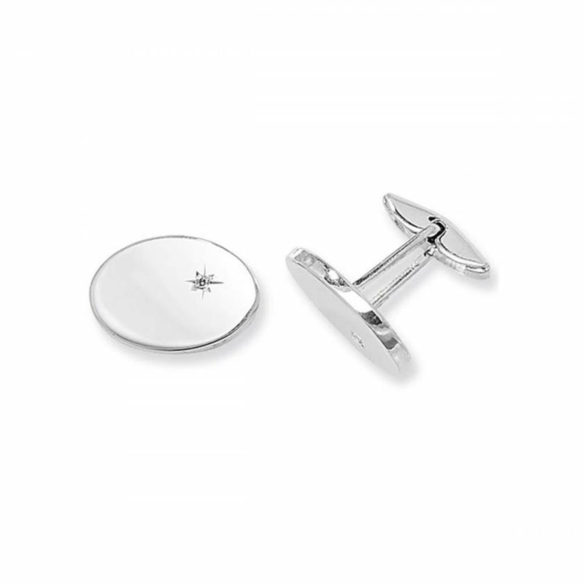 Cufflinks | Gents Oval Diamond Set Cufflinks Cufflinks Cufflinks