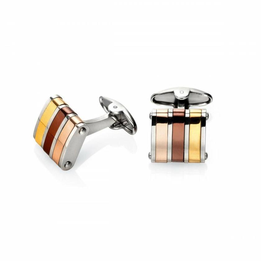 Cufflinks | Gold, Brown and Rose Cufflinks Cufflinks Cufflinks