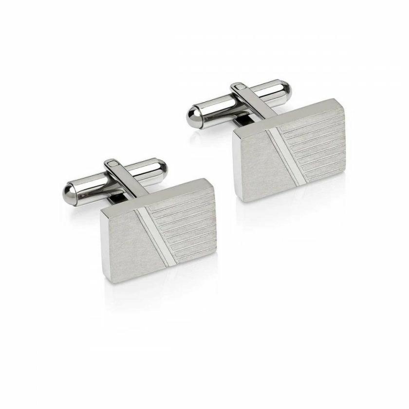 Cufflinks | Men’s Polished Matte Stainless Steel Cufflinks Cufflinks Cufflinks