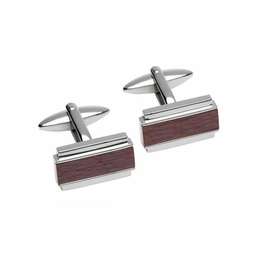 Cufflinks | Mens Stainless Steel Brown Rectangle IP Plated Cufflinks Cufflinks Cufflinks