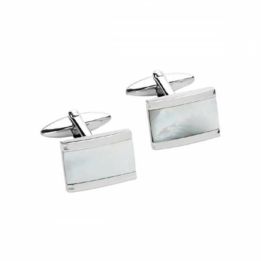 Cufflinks | Mens Stainless Steel Mother Of Pearl Inlay Cufflinks Cufflinks Cufflinks