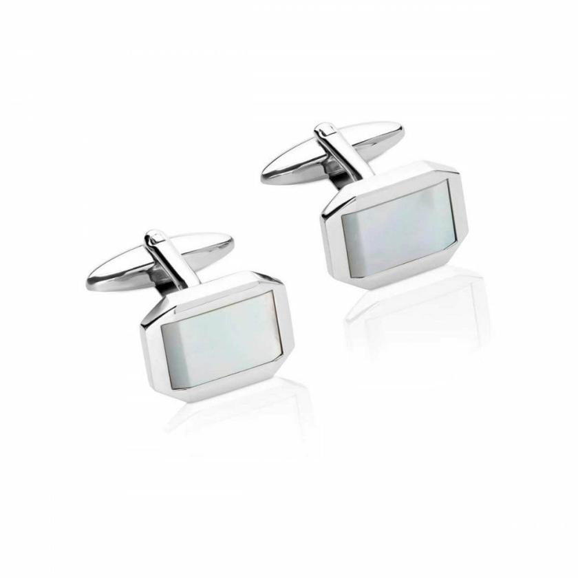 Cufflinks | Men’s Stainless Steel Mother Of Pearl Inlay Cufflinks Cufflinks Cufflinks