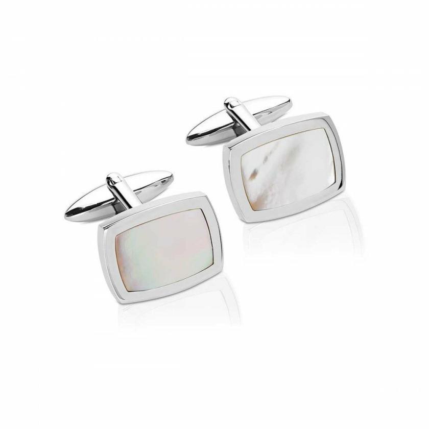 Cufflinks | Mens Stainless Steel Mother Of Pearl Inlay Cufflinks Cufflinks Cufflinks