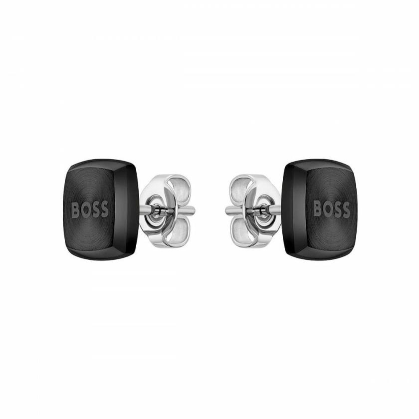 Earrings | Mens Yann Black IP Square Stud Earrings Earrings Earrings