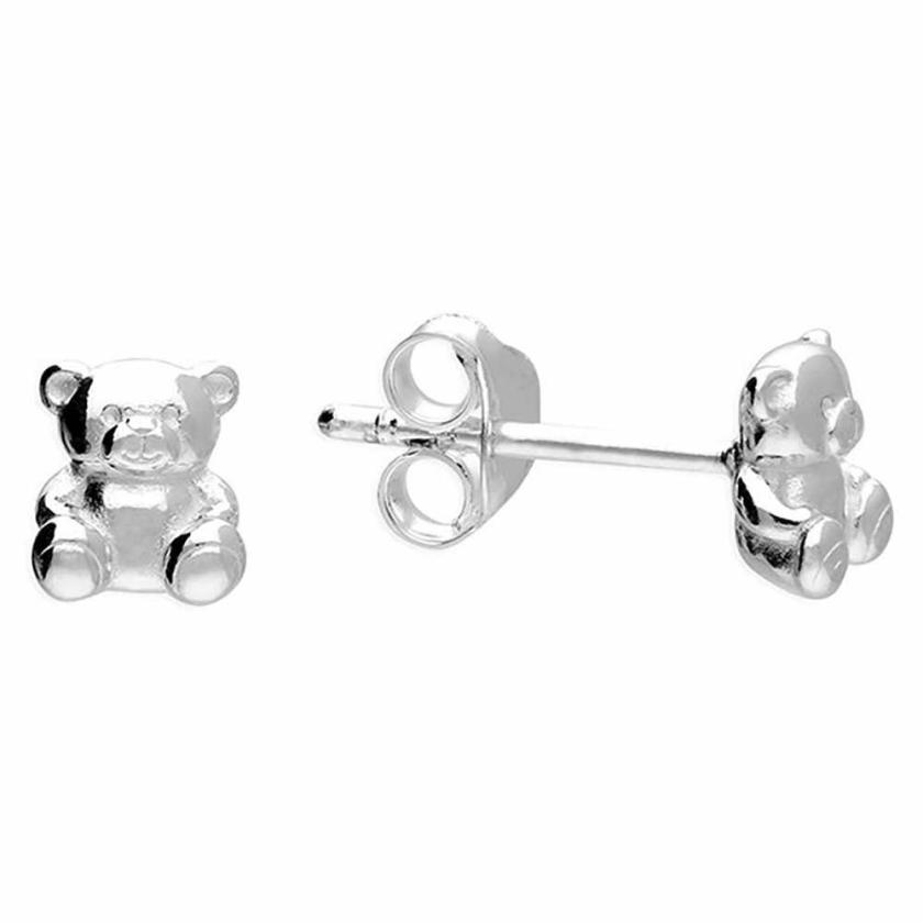 Earrings | Sterling Silver Cute Teddy Bear Earrings Earrings Earrings