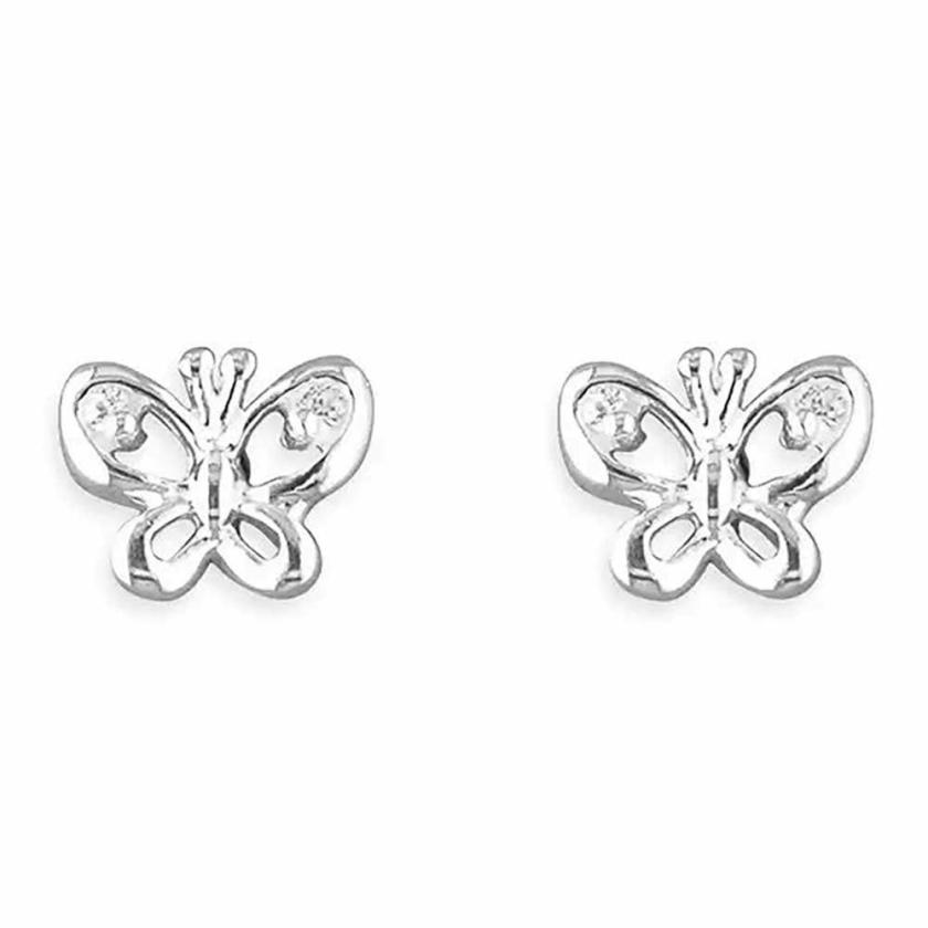 Earrings | Sterling Silver Stone Set Butterfly Earrings Earrings Earrings