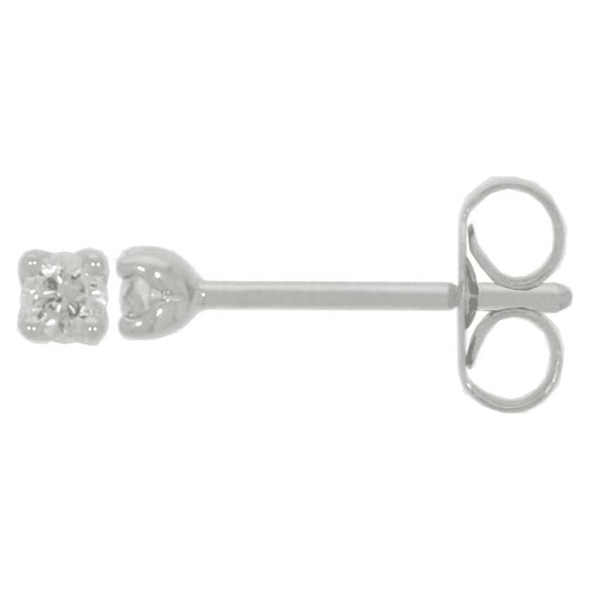 Earrings | Womens 9ct White Gold 0.10ct Diamond Studs 9ct White Gold Earrings