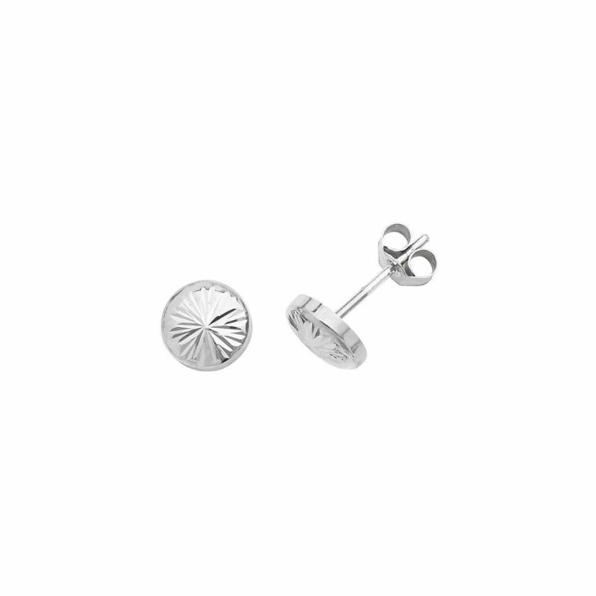 Earrings | Womens 9ct White Gold Earring Studs 9ct White Gold Earrings