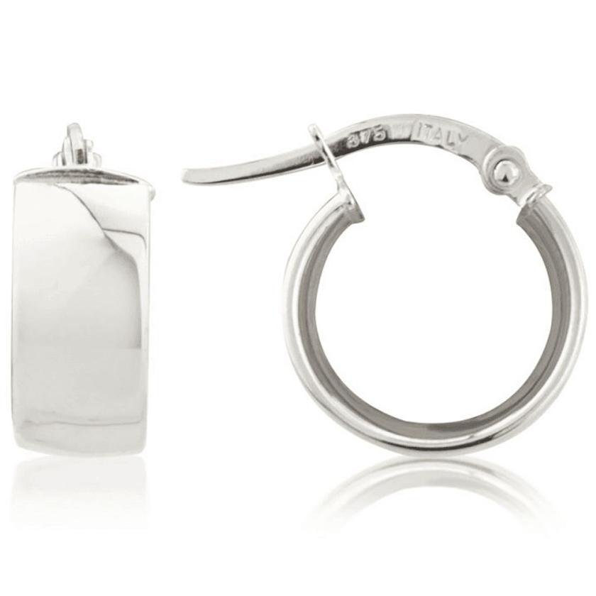 Earrings | Womens 9ct White Gold Small Hoop Earrings 9ct White Gold Earrings