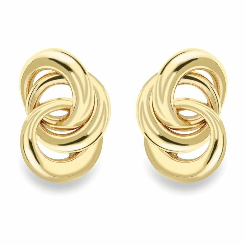 Earrings | Womens 9ct Yellow Gold Loop Studs 9ct Yellow Gold Earrings