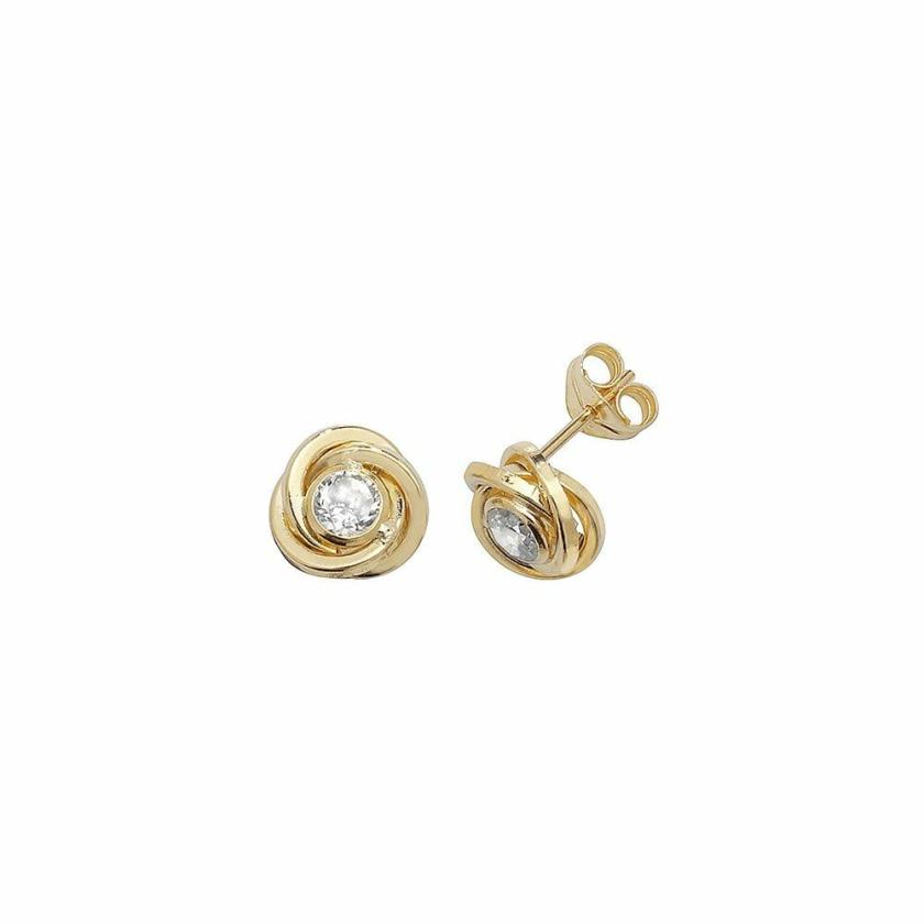 Earrings | Womens 9ct Yellow Gold Orbital Ear Studs 9ct Yellow Gold Earrings