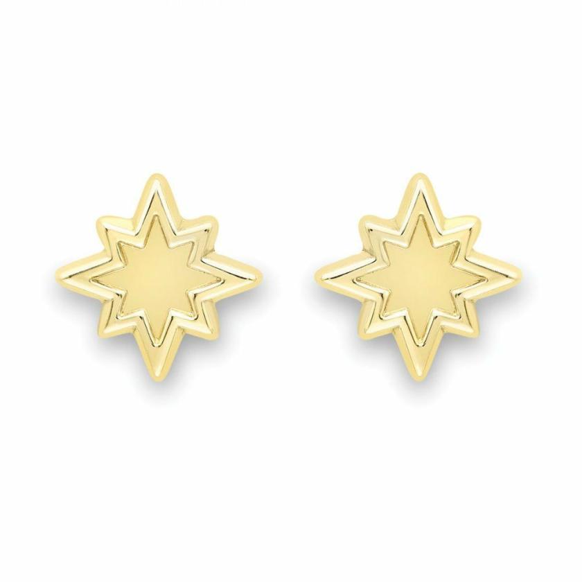 Earrings | Womens 9ct Yellow Gold Star Earring Studs 9ct Yellow Gold Earrings