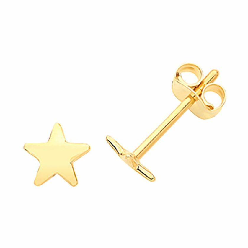 Earrings | Womens 9ct Yellow Gold Star Studs 9ct Yellow Gold Earrings