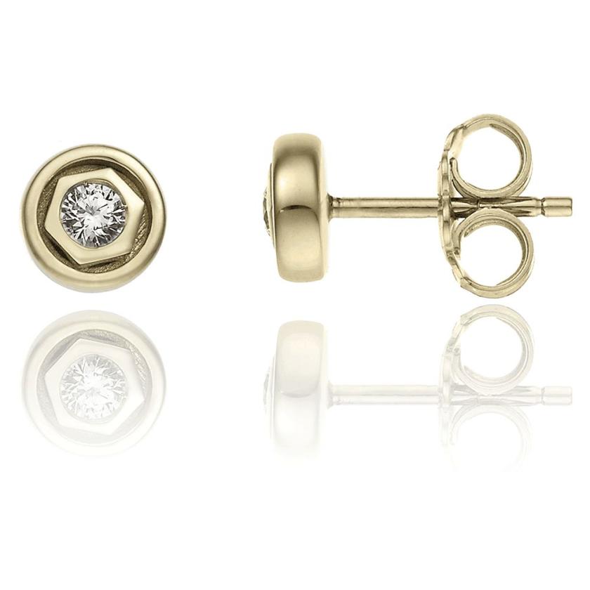 Earrings | Womens Armillas Be Mine 18ct Gold Diamond Earrings 18ct Yellow Gold Earrings