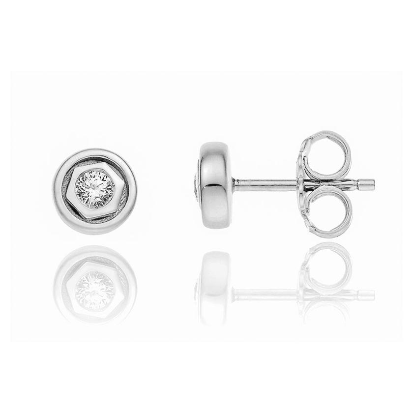 Earrings | Womens Armillas Be Mine 18ct White Gold Diamond Earrings 18ct White Gold Earrings