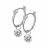 Earrings | Womens Hooped Topaz Drop Earring Diamond Jewellery Earrings