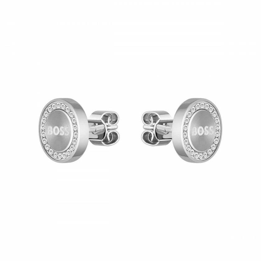 Earrings | Womens Ladies Iona Stainless Steel Stone Set Circle Stud Earrings Earrings Earrings