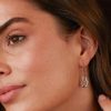 Earrings | Womens Ladies Serenity Rhodium Plated Drop Earrings Earrings Earrings