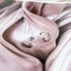 Earrings | Womens Ladies Serenity Rhodium Plated Hoop Earrings Earrings Earrings