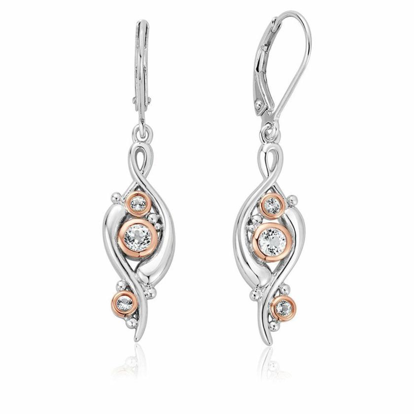 Earrings | Womens Pistyll Rhaeadr Drop Earrings 9ct Rose Gold Earrings