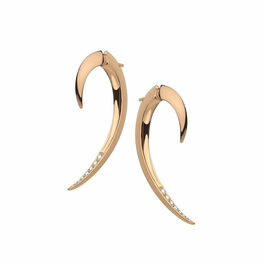 Earrings | Womens Rose Gold & Diamond Hook Earrings Diamond Jewellery Earrings