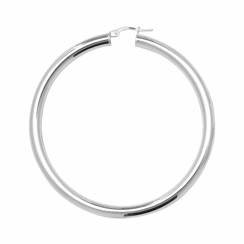 Earrings | Womens Silver 50mm Plain Hoop Earrings Earrings Earrings