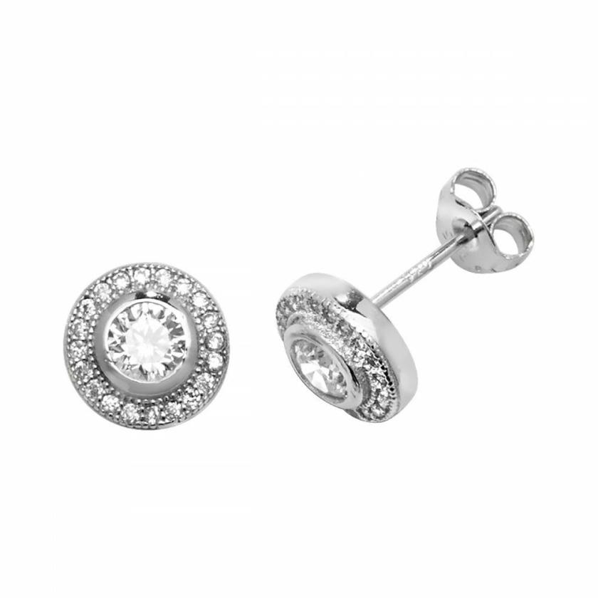 Earrings | Womens Silver Round Ear Studs Earrings Earrings