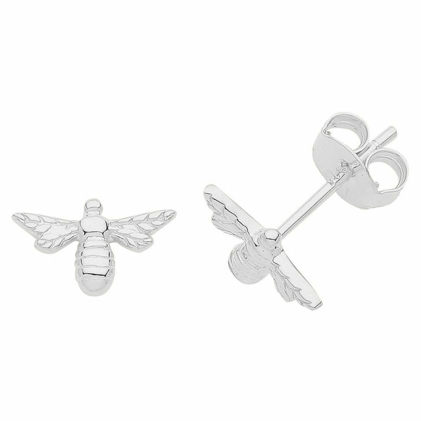 Earrings | Womens Sterling Silver Bee Earring Studs Earrings Earrings