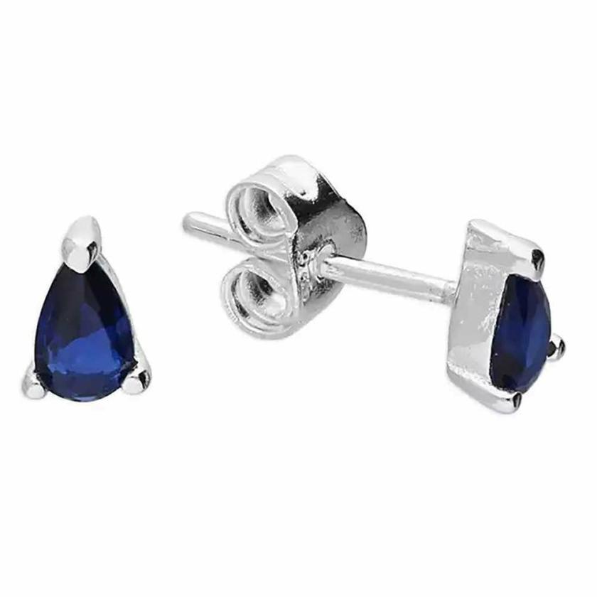 Earrings | Womens Sterling Silver Blue Teardrop Earring Studs Earrings Earrings