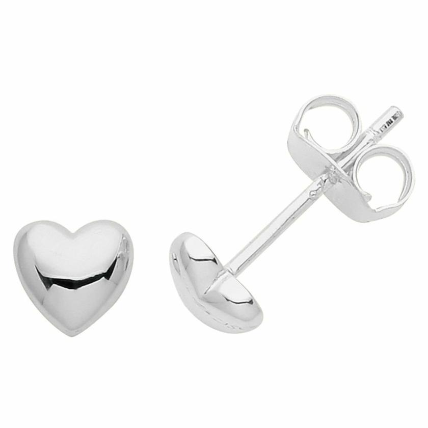 Earrings | Womens Sterling Silver Heart Earring Studs Earrings Earrings