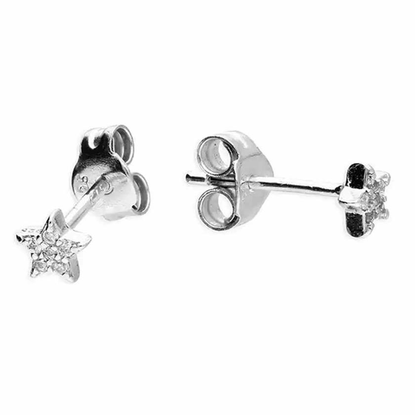 Earrings | Womens Sterling Silver Stone Set Star Earring Studs Earrings Earrings