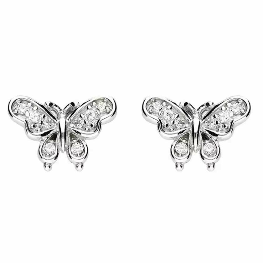 Earrings | Womens Sterling Silver Stone Set Vintage Butterfly Earrings Earrings Earrings