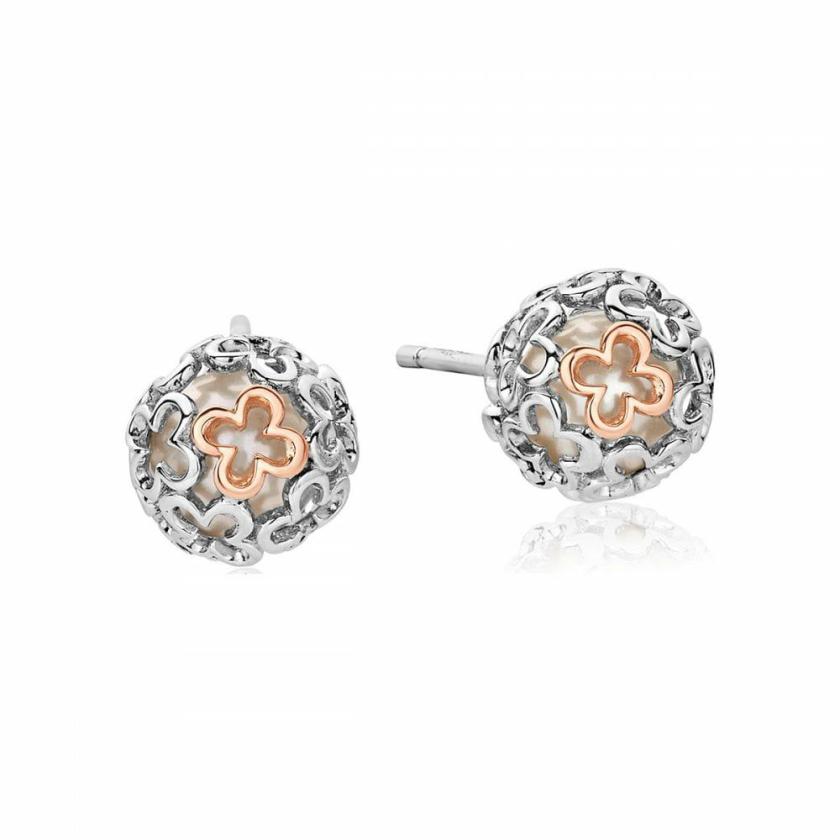 Earrings | Womens Tudor Court Pearl Spherical Earrings 9ct Rose Gold Earrings