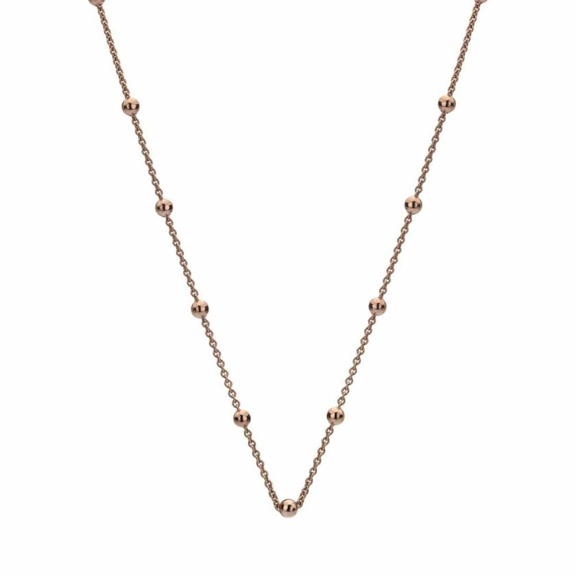 Necklaces & Pendants | Womens Emozioni 30" Intermittent Rose Gold Beaded Chain Jewellery Type Necklaces & Pendants