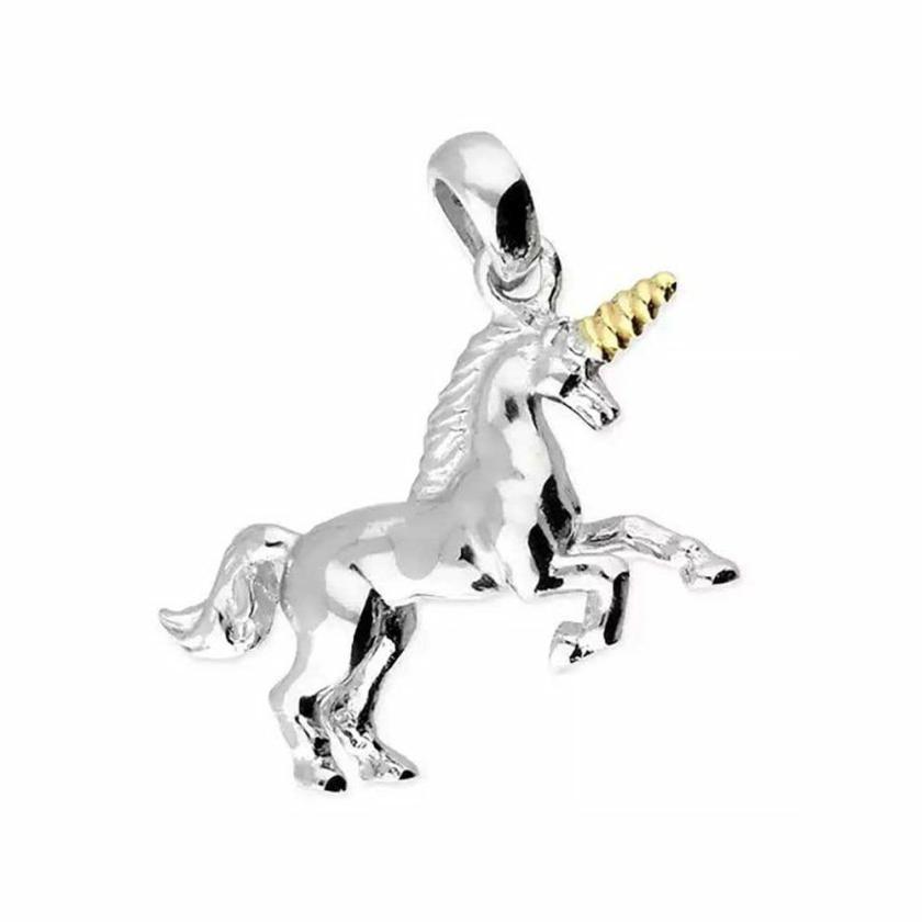 Necklaces & Pendants | Children’s Silver & Gold Plated Unicorn Pendant Jewellery Type Necklaces & Pendants