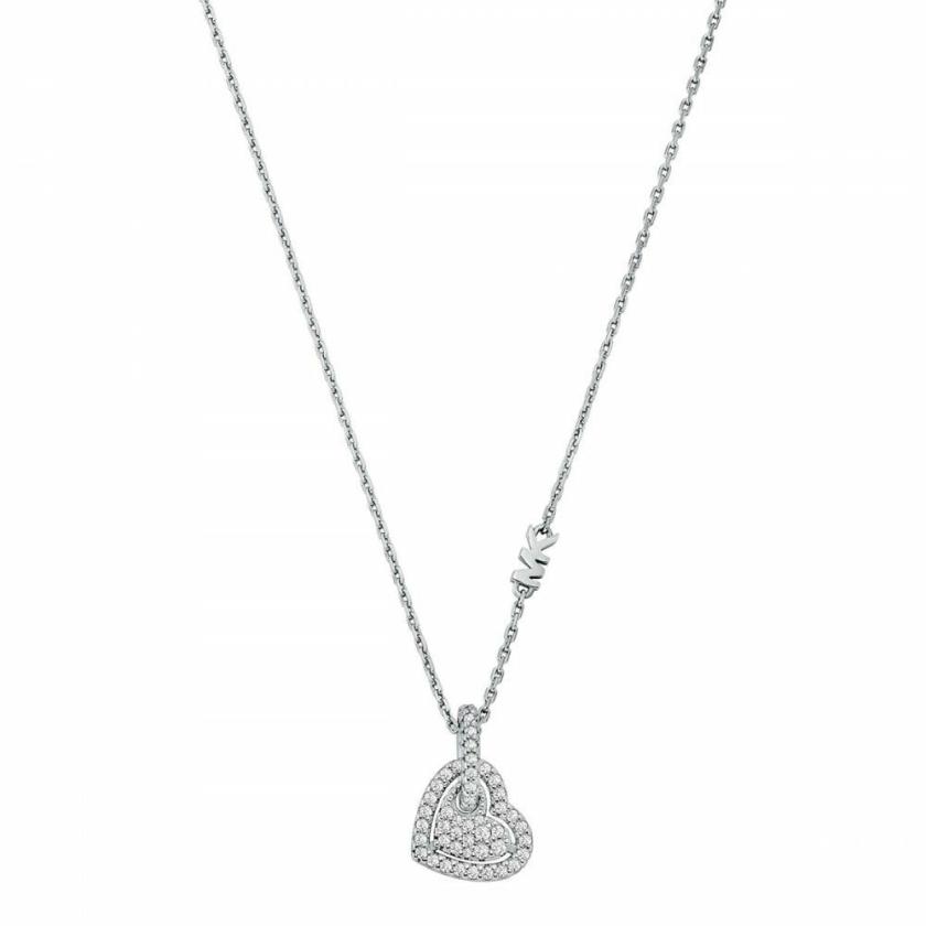 Necklaces & Pendants | Ladies Premium Stone Set Heart Necklace Jewellery Type Necklaces & Pendants