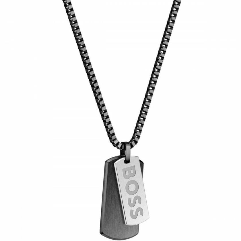 Necklaces & Pendants | Mens Devon Black IP Tag Box Chain Necklace Jewellery Type Mens