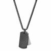 Necklaces & Pendants | Mens Devon Black IP Tag Box Chain Necklace Jewellery Type Mens