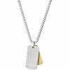 Necklaces & Pendants | Mens Devon Two Tone Tag Box Chain Necklace Jewellery Type Mens