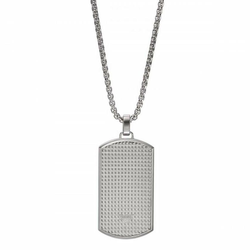 Necklaces & Pendants | Mens Gents Stainless Steel Detailed Dog Tag Necklace Jewellery Type Mens