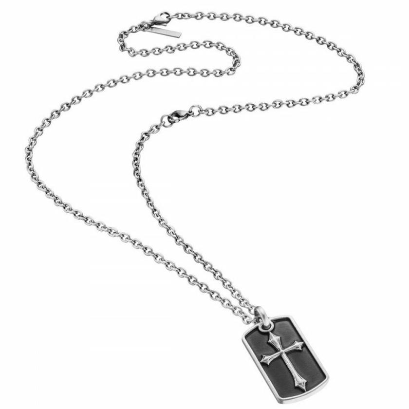 Necklaces & Pendants | Mens Gents Stainless Steel Knights Cross Tag Necklace Jewellery Type Mens