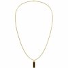 Necklaces & Pendants | Mens Semi-Precious Onyx Stone Set Gold Plated Necklace Jewellery Type Mens