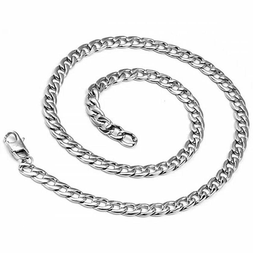 Necklaces & Pendants | Mens Stainless Steel Curb 7mm Chain Necklace Jewellery Type Mens